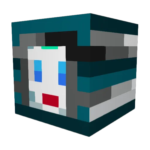 47thCat Minecraft avatar head, 3D render