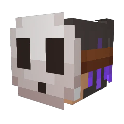 47von Minecraft avatar head, 3D render