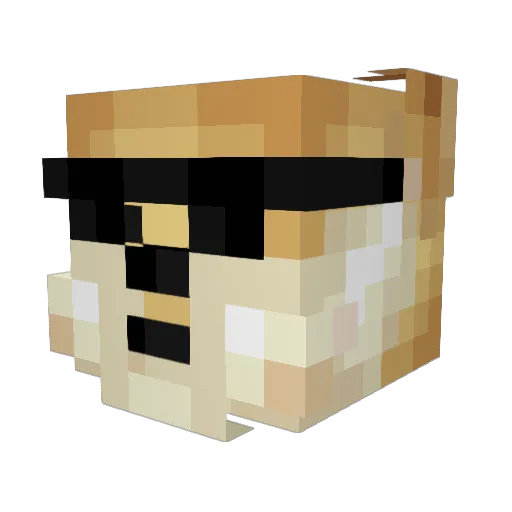 480k2 Minecraft avatar head, 3D render