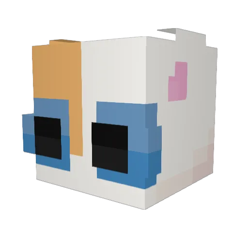 48646_ Minecraft avatar head, 3D render
