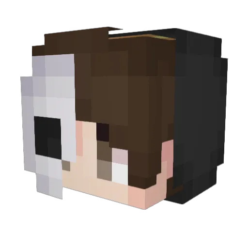 486xq Minecraft avatar head, 3D render
