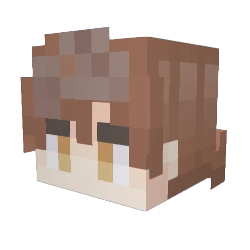 48KGx Minecraft avatar head, 3D render