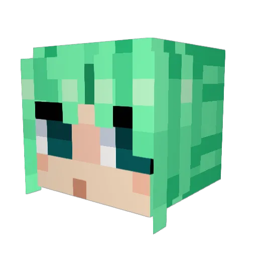 48ko_ Minecraft avatar head, 3D render