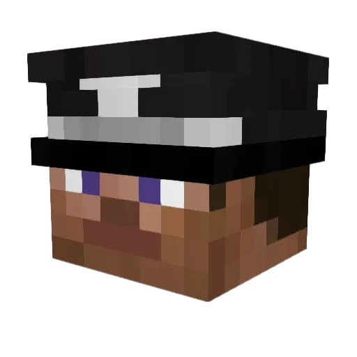 4966 Minecraft avatar head, 3D render