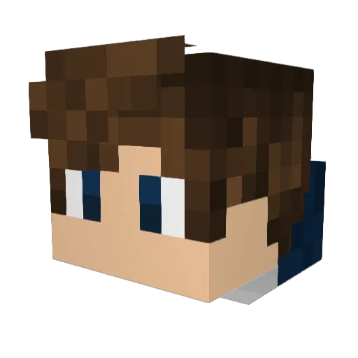 497k Minecraft avatar head, 3D render