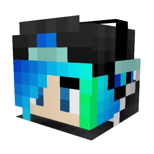 49juju Minecraft avatar head, 3D render