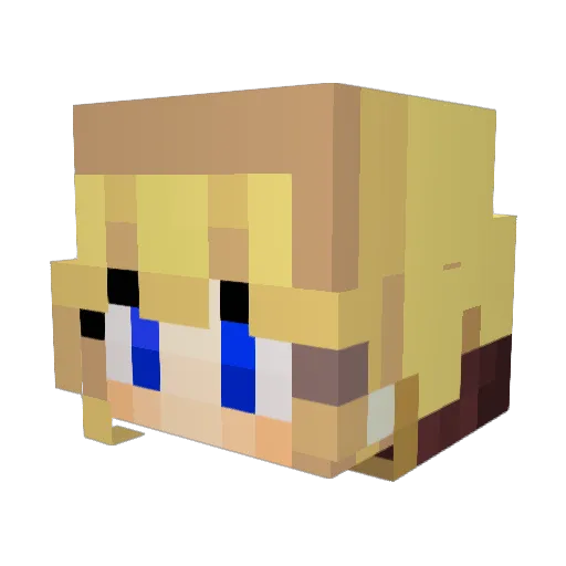 4Amb33r Minecraft avatar head, 3D render