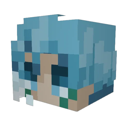 4Benji Minecraft avatar head, 3D render