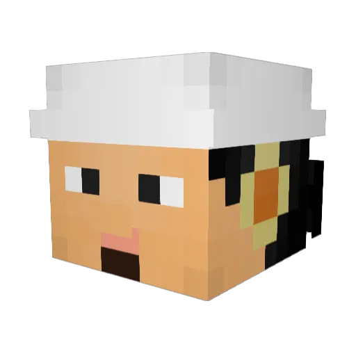4C6F Minecraft avatar head, 3D render