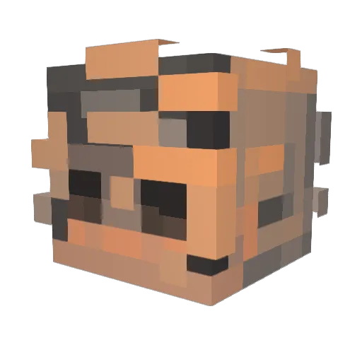 4CD Minecraft avatar head, 3D render
