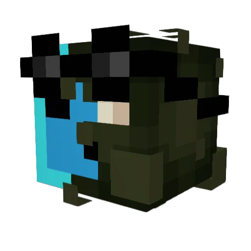 4CVIT Minecraft avatar head, 3D render