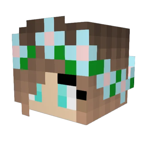 4Cheer Minecraft avatar head, 3D render