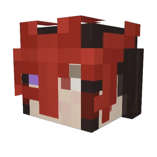 4DMO Minecraft avatar head, 3D render