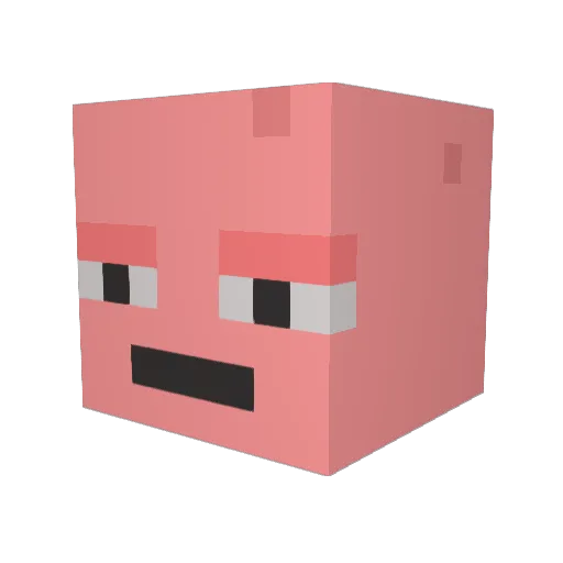 4DR14N098 Minecraft avatar head, 3D render