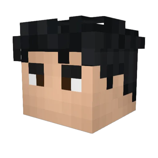 4DZY Minecraft avatar head, 3D render
