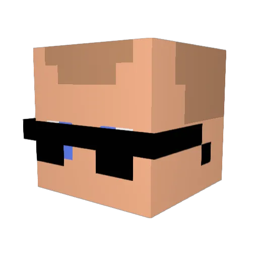 4EaR Minecraft avatar head, 3D render