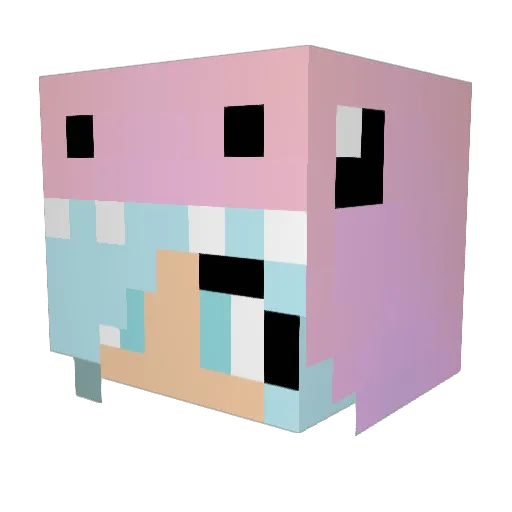 4EverGaming Minecraft avatar head, 3D render