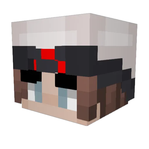 4Force Minecraft avatar head, 3D render