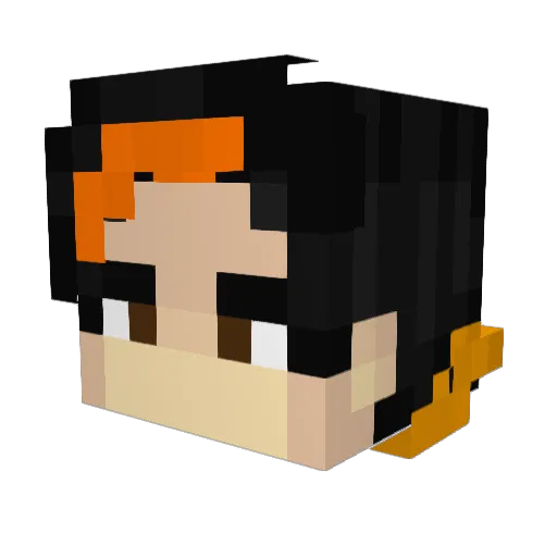 4FouL Minecraft avatar head, 3D render