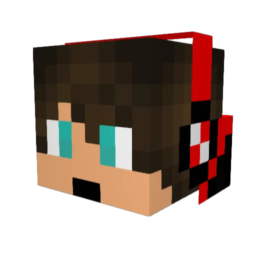 4Four4 Minecraft avatar head, 3D render