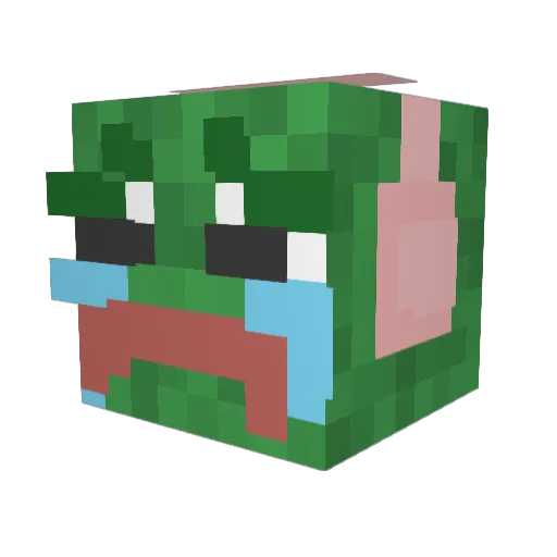 4GPLollypop Minecraft avatar head, 3D render