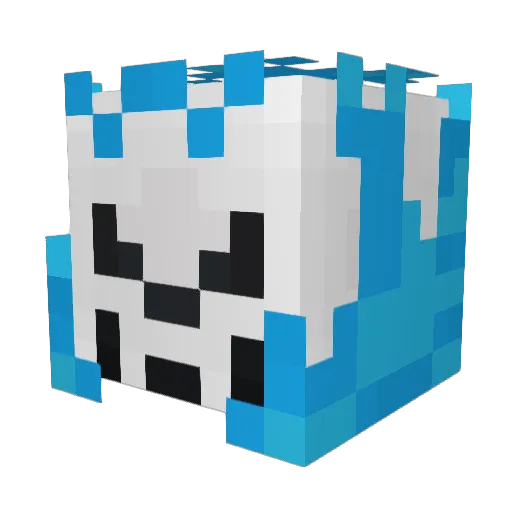 4Gueos Minecraft avatar head, 3D render