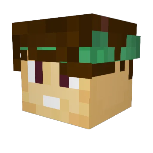 4HandsPianoLover Minecraft avatar head, 3D render