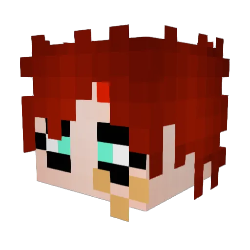4Hedd Minecraft avatar head, 3D render