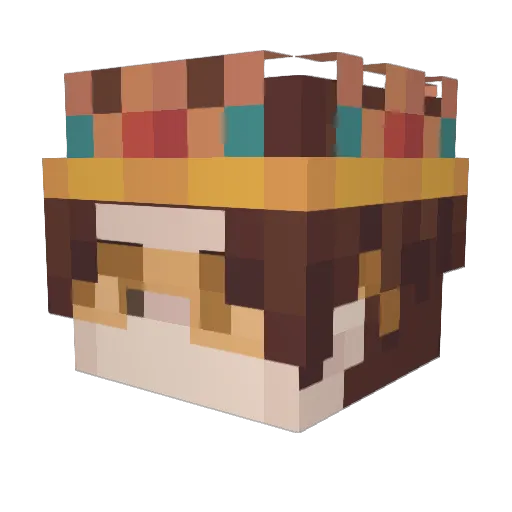 4IPSE Minecraft avatar head, 3D render