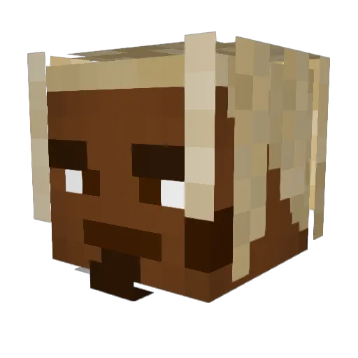4KBran Minecraft avatar head, 3D render