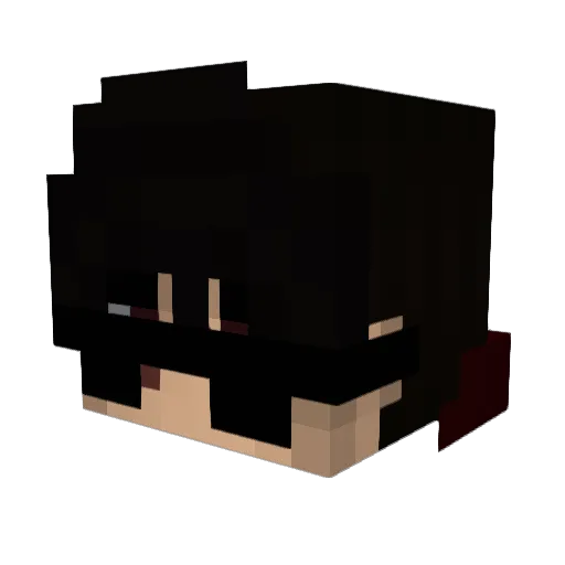 4Kcr Minecraft avatar head, 3D render