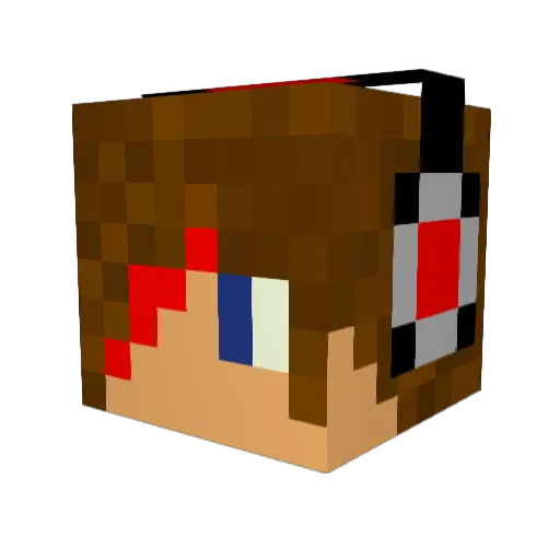 4KevR Minecraft avatar head, 3D render