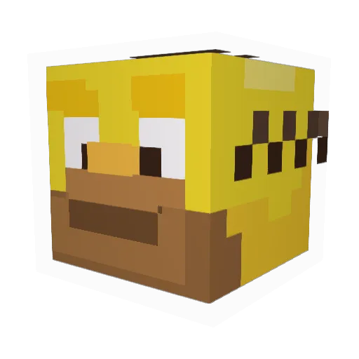 4LT3 Minecraft avatar head, 3D render