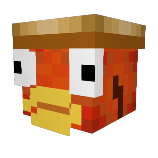 4LV4R0_65 Minecraft avatar head, 3D render
