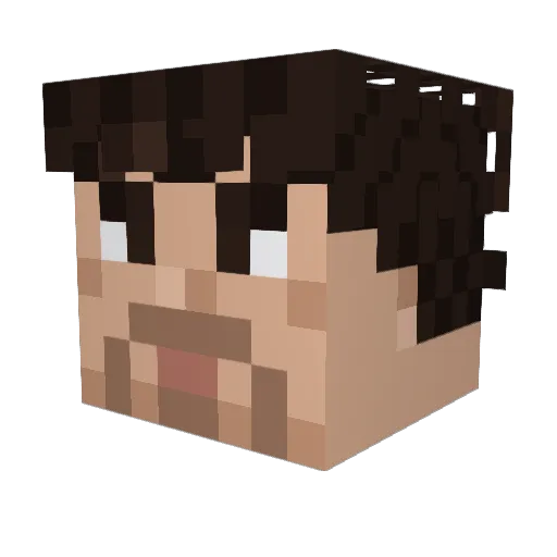 4Mike Minecraft avatar head, 3D render