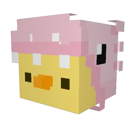 4NATOR Minecraft avatar head, 3D render