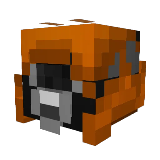 4NI8AL Minecraft avatar head, 3D render