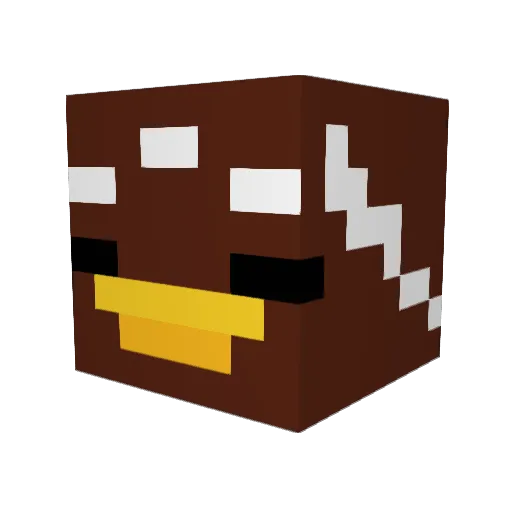 4ONE1 Minecraft avatar head, 3D render
