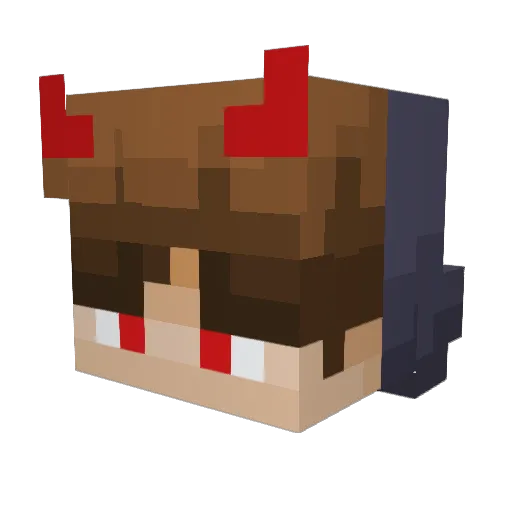4P0LL056 Minecraft avatar head, 3D render