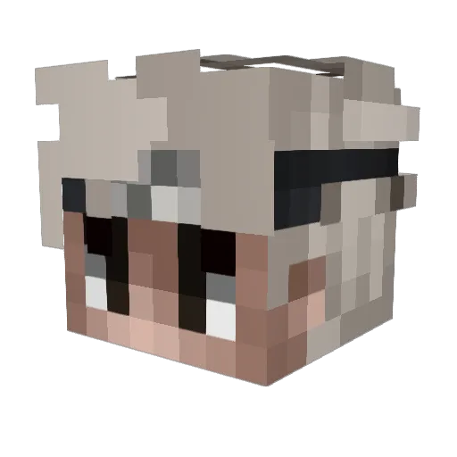 4Qrp Minecraft avatar head, 3D render