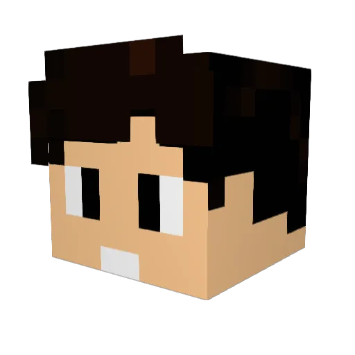 4Rakk Minecraft avatar head, 3D render