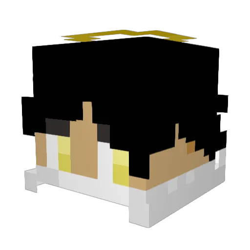 4RealZiez Minecraft avatar head, 3D render