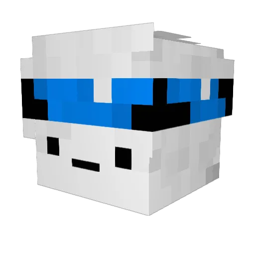 4S4 Minecraft avatar head, 3D render