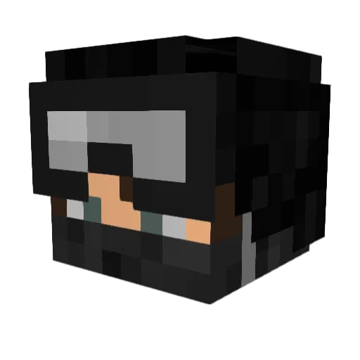 4SHR4F Minecraft avatar head, 3D render