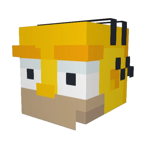 4Spellz Minecraft avatar head, 3D render