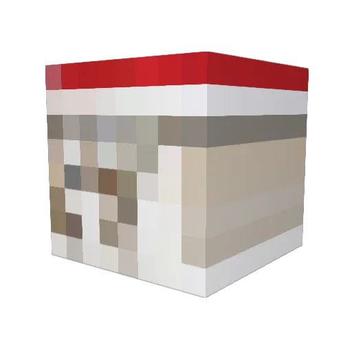 4Torturous Minecraft avatar head, 3D render