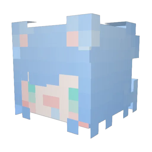 4UAR Minecraft avatar head, 3D render