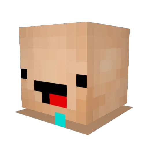 4UTALT2 Minecraft avatar head, 3D render