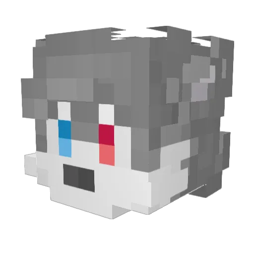 4VXW Minecraft avatar head, 3D render