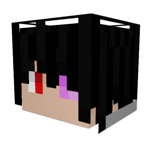 4X7M Minecraft avatar head, 3D render